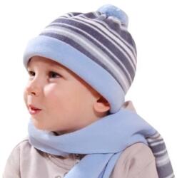 Bugga Sapkák és sál, bugga, pd618, kék - 80 | 1év méret