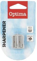 Optima 2 lyukú bordázott fém hegyező (100044)