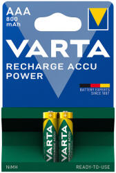 VARTA Elem tölthető akku AAA mikro 800 mAH power 2db/csomag VARTA (56703101402) - cartridge