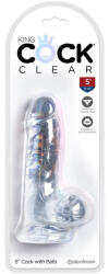 Pipedream 5" with balls Clear