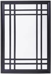 Art-Pol Szögletes fazettás fali tükör fekete apáca rácsos jellegű fa keretben 115x80x4cm (132680)