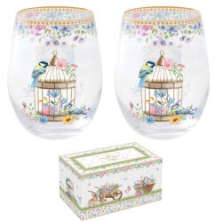 Easy Life Üvegpohár 500ml, 2db-os szett, dobozban, Spring Bloom (4015SPBL)