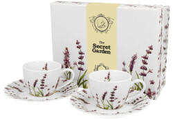 Duo Gift Porceláncsésze+alj, 90ml, 2 személyes, dobozban, Classic Lavender