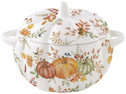 Easy Life Nuova R2S Porcelán tök formájú tál tetővel színes díszdobozban Ø19x16cm Harvest (1578HARV)