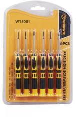 WORKSITE műszerész csavarhúzó készlet, 6db (WT8091)