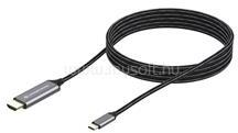 Conceptronic USB-C to HDMI kábel, 4K/60Hz, harisnyázott, fekete, 2m (ABBY10G) (ABBY10G)