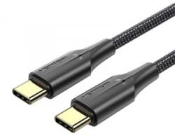 Vention Nylon USB-C -> USB-C 2.0, (3A, fekete), 1m, kábel (TAUBF) (TAUBF) - aqua