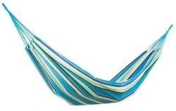 VERK GROUP Hamaka függőágy, 200 × 80 cm, keskeny kék csíkokkal (12902)