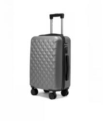 ROWEX Crystal TSA zárral ellátott kézipoggyász bőrönd szürke (3973/EDO/P)