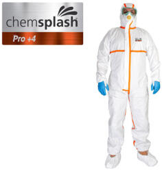 Chemsplash Pro +4 antisztatikus overál 4B/5B/6B fehér XL (CHS-2597-WHITE-XL) - megatool