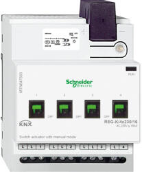 Schneider Electric KNX - MTN647593 -Merten-KNX REG-K/4x230/16 kapcsolóaktor kézi üzemmóddal (MTN647593)