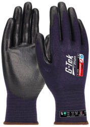 G-Tek G-TEK PosiGrip MAX 18G kötött, HPPE/nylon/spandex, PosiGripMax tenyérmártott munkavédelmi kesztyű fekete/lila 09/L (GTEK-16-828-9)