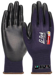 G-Tek G-TEK PosiGrip MAX 18G kötött, HPPE/nylon/spandex, PosiGripMax tenyérmártott munkavédelmi kesztyű fekete/lila 07/S (GTEK-16-848-7)