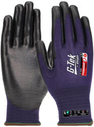 G-Tek G-TEK PosiGrip MAX 18G kötött, HPPE/nylon/spandex, PosiGripMax tenyérmártott munkavédelmi kesztyű fekete/lila 09/L (GTEK-16-868-9)