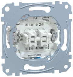 Schneider Electric Merten - MEG3125-0000 - Csillárkapcsoló, nulla csatlakozóval, rugós, 10AX (MEG3125-0000)