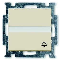 ABB Basic55 2026 UCN/KL-92-507 Egypólusú csengőjeles nyomó (N101 CSJ) feliratozható keret nélkül, krém 2CKA001413A1087 ABB (2CKA001413A1087)