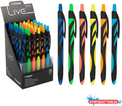 Vinson Golyóstoll nyomógombos gumírozott test Vinson F20 vegyes displ 36 db, írásszín kék (GTVINF2036D) - nyomtassotthon