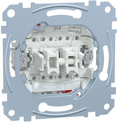 Schneider Electric Schneider Merten Kettős váltókapcsoló, rugós, 16AX MEG3626-0000 (MEG3626-0000)