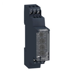 Schneider Electric Harmony Control Relays - RM17TE00 - háromfázisú fázis - és feszültségfigyelő relé, 1CO, 5A, 208…480VAC (RM17TE00)