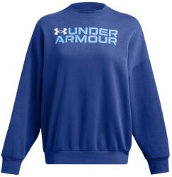 Under Armour Női szabadidős cipzár nélküli pulcsi Under Armour RIVAL FLEECE WORDMARKOS CREW W kék 1386513-432 - M
