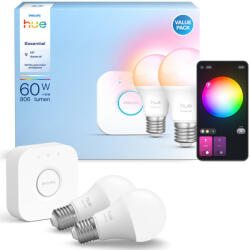 Philips Hue Essential White and Color Ambiance 8 W, 806 lm, E27, Starter Kit