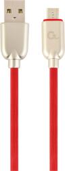 Gembird Premium rubber USB Apa - MicroUSB Apa Adat- és TöltőKábel - 1 m, Piros