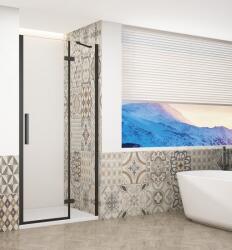 SAPHO TRINITY BLACK 120 cm jobbos zuhanyajtó transzparent üveggel, matt fekete GT1212CR-B (GT1212CR-B)