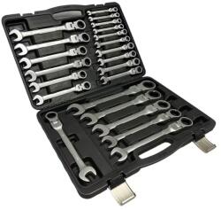  22 részes hajlékony csillag-villás racsnis kulcskészlet hordozó dobozban