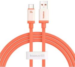 Baseus Кабел Baseus Zero Degrees (P10368801731-01), от USB-A(м) към USB-C(м), 1m, 100W, оранжев (P10368801731-01)