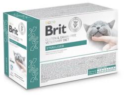 Brit Veterinary Diet Grain Free Sterilised Cat Fillets in Gravy 12x85g ivartalanított felnőtt macskák számára