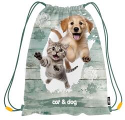 JUNIOR Geantă tip papuc cu imprimeu JUNIOR S8 - Cat & Dog