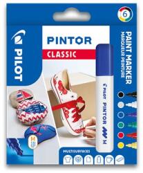 Pilot Marker decorativ, set, 1, 4 mm, PILOT "Pintor M", 6 tipuri de culori clasice, 6 buc