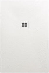 AREZZO design design SOLIDSoft zuhanytálca 140x80 cm, FEHÉR, színazonos lefolyóval (2 doboz) (AR-80140W)