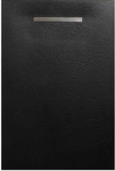 AREZZO design design SOLIDSoft zuhanytálca 120x100 cm, FEKETE, egyenes lefolyóval (2 doboz) (AR-100120LINB)