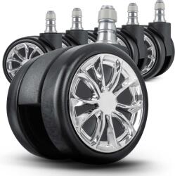 Sofotel fekete gumi üléskerék 5 db, (2907)