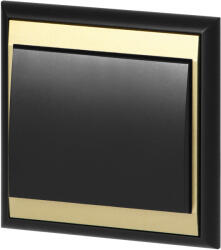  Süllyesztett egypólusú kapcsoló Luna, 10A, 250V, WP-1L, fekete/arany (OR-OE-7600/BC)