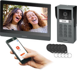  GADI, családi videofon készlet, 2 vezetékes, 10", Wi-Fi, érintőképernyős, Full HD, RFID olvasó, kóddal zárható (OR-VID-MA-1085/B)