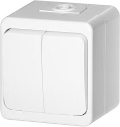  Felületi kétszeres kapcsoló 10A, 250V, IP44, SMART, fehér (WNT-2S BIALY)