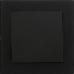  Süllyesztett világító csengőgomb Malta 10A, 250V, WP-6/7M/S, matt fekete (FM104/P/B)