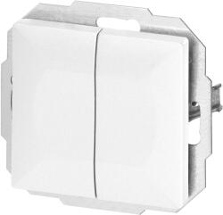  Süllyesztett dupla háromállású kapcsoló Gyöngy, 10A, 250V, WP-2/5P, fehér (OR-OE-7702/2/W)