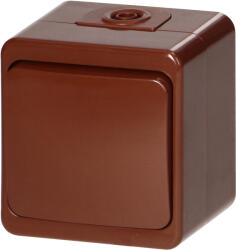  Felületre szerelhető csengőgomb 10A, 250V, IP44, SMART, barna (WNT-6/7S BRAZOWY)