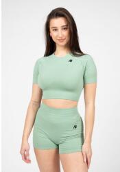 Gorilla Wear - Whitney Seamless Crop Top - Női Varrásmentes Crop Felső - Zöld