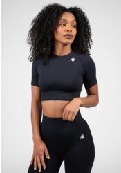 Gorilla Wear - Whitney Seamless Crop Top - Női Varrásmentes Crop Felső - Fekete
