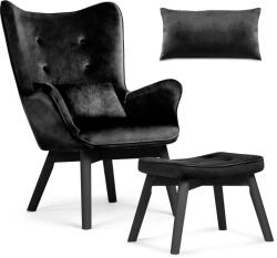 Sofotel Fotoliu cu taburet Sofotel Norse negru (J-2047)