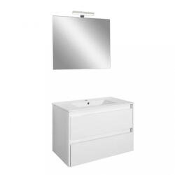 Leziter Mobilier complet de baie Porto Prime 80 alb (POPR80F)