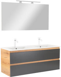 Leziter Mobilier complet de baie Vario Forte 120 stejar-antracit (Vario116-k)