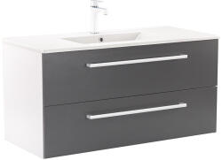 Leziter Dulap inferior Vario Clam 100 cu lavoar alb-antracit (Vario101)