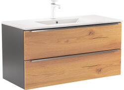 Leziter Dulap inferior Vario Trim 100 cu lavoar antracit-stejar (Vario087)
