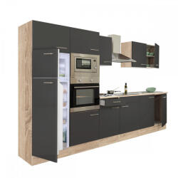 Leziter Mobilă de bucătărie Yorki 330 cu frigider cu congelator superior (L330STAN)