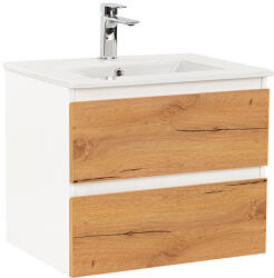 Leziter Dulap inferior Vario Forte 60 cu lavoar, stejar alb (Vario003)